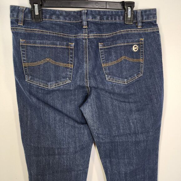 Michael Kors Jeans Women's Size 10 Skinny Blue Dark Wash Mid Rise Cotton Blend - Picture 6 of 9